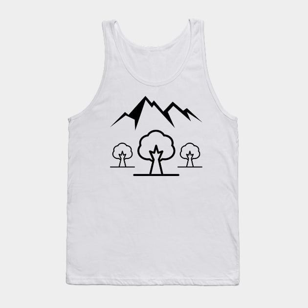 Tree near Mountain Tank Top by Kiyiya Designs